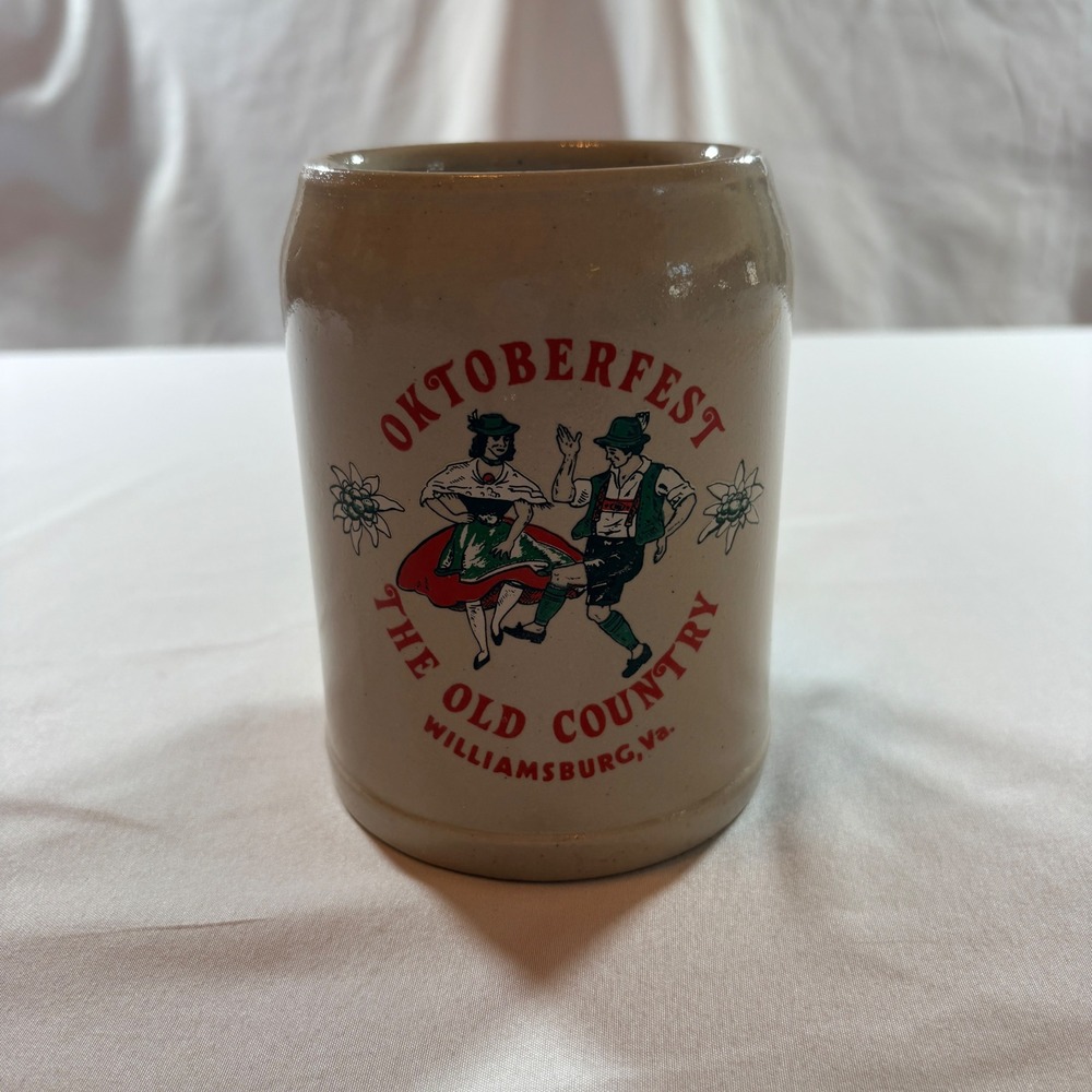 Vintage Oktoberfest The Old Country Williamsburg 0.5L‎ Beer Stein West Germany